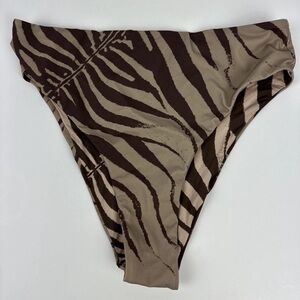 NWT SKIMS X Roberto Cavalli Mid Waist Bottoms Zebra Print Size Large